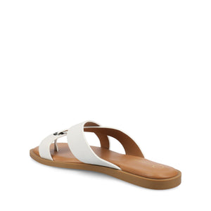 PRIZZIE SLIP ON FLAT SANDALS - Bone
