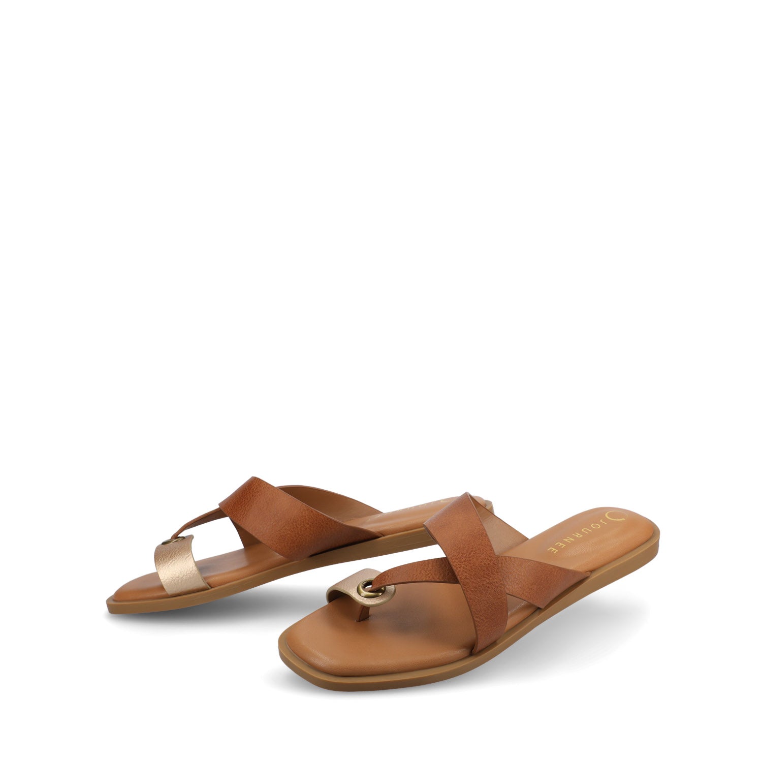 PRIZZIE SLIP ON FLAT SANDALS - Champagne