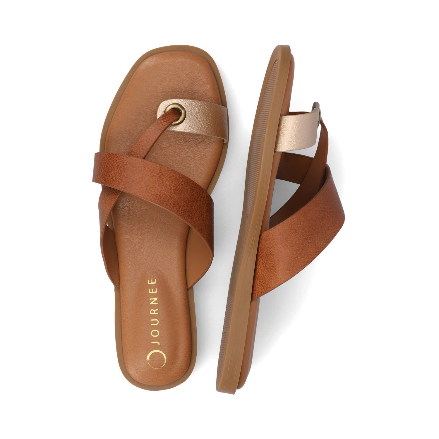 PRIZZIE SLIP ON FLAT SANDALS - Champagne