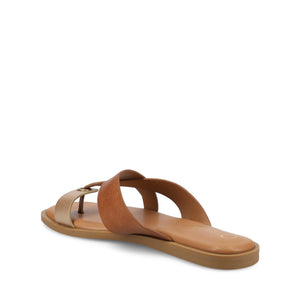 PRIZZIE SLIP ON FLAT SANDALS - Champagne