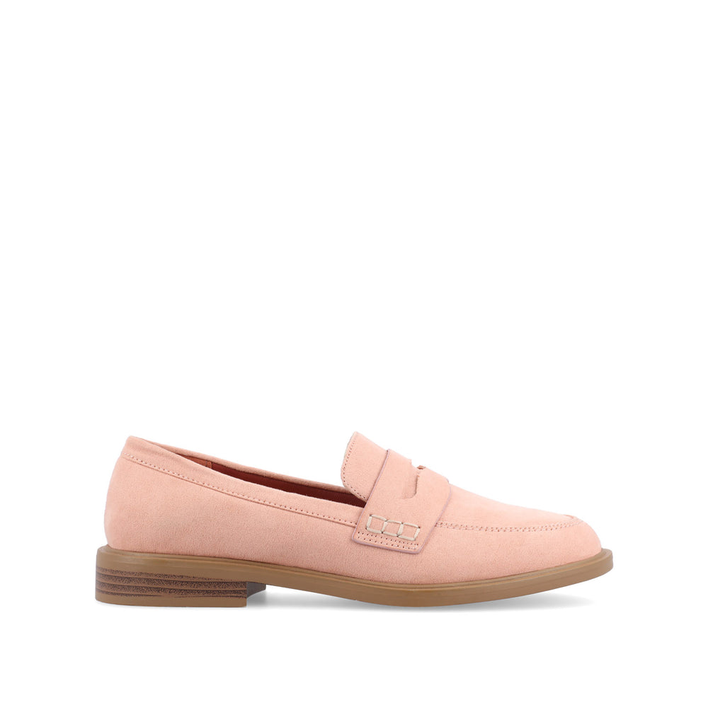 RAICHEL PENNY LOAFER FLATS IN FAUX SUEDE