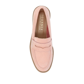 RAICHEL PENNY LOAFER FLATS IN FAUX SUEDE