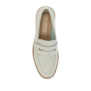 RAICHEL PENNY LOAFER FLATS IN FAUX SUEDE