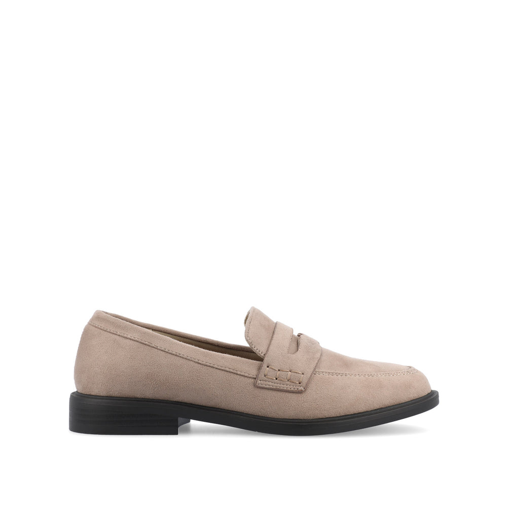 RAICHEL PENNY LOAFER FLATS IN FAUX SUEDE