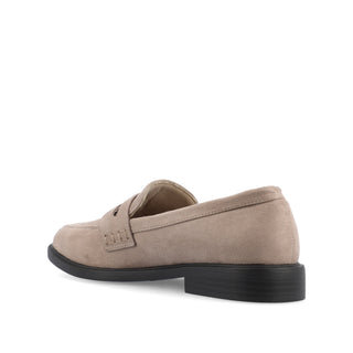 RAICHEL PENNY LOAFER FLATS IN FAUX SUEDE