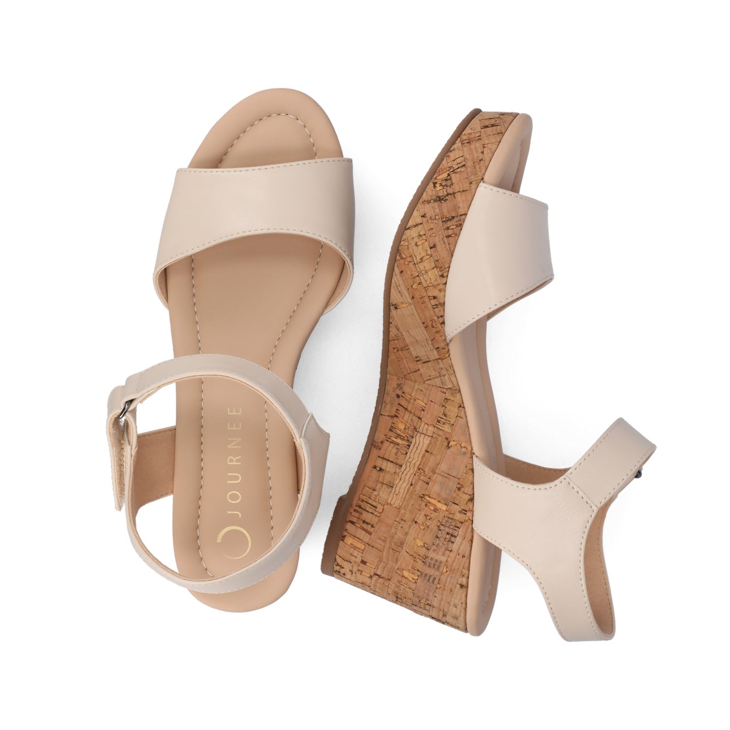 RANAE WEDGE HEELED SANDALS - Bone PU