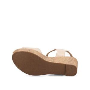 RANAE WEDGE HEELED SANDALS - Bone PU
