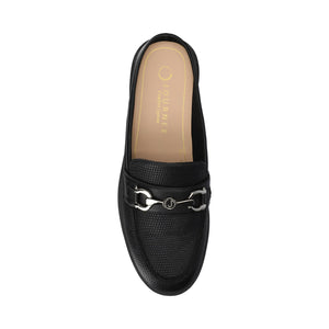 RAYLA SLIP ON LOAFERS - Black Lizard