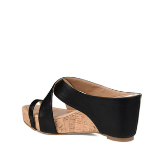 RAYNA WEDGE HEELED SANDAL IN FAUX LEATHER