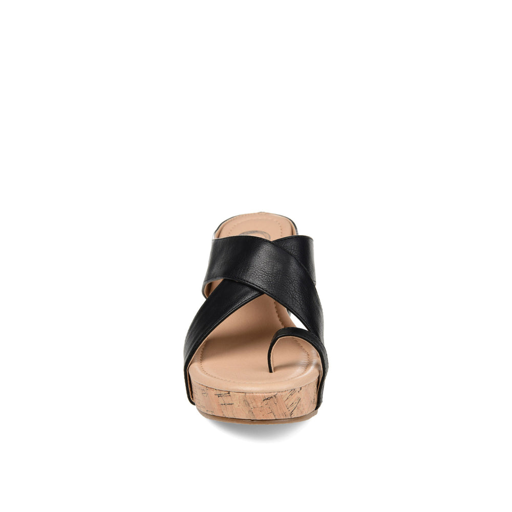 RAYNA WEDGE HEELED SANDAL IN FAUX LEATHER