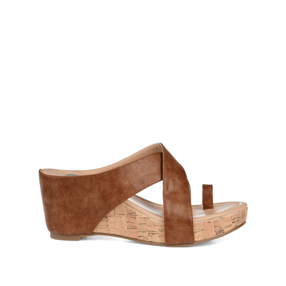 RAYNA WEDGE HEELED SANDAL IN FAUX LEATHER