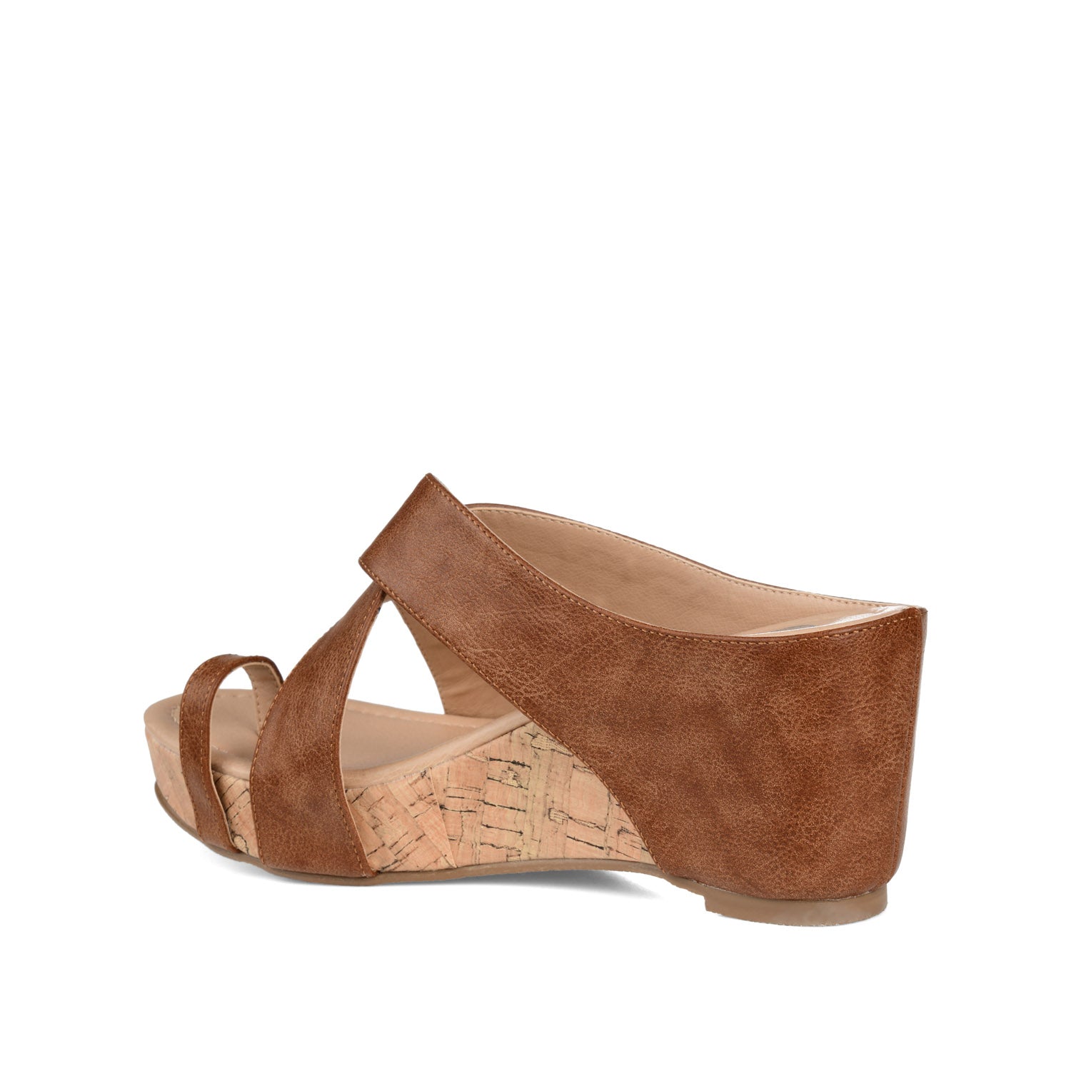 RAYNA WEDGE HEELED SANDAL IN VEGAN LEATHER - Brown