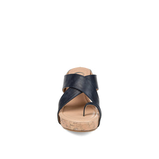 RAYNA WEDGE HEELED SANDAL IN FAUX LEATHER