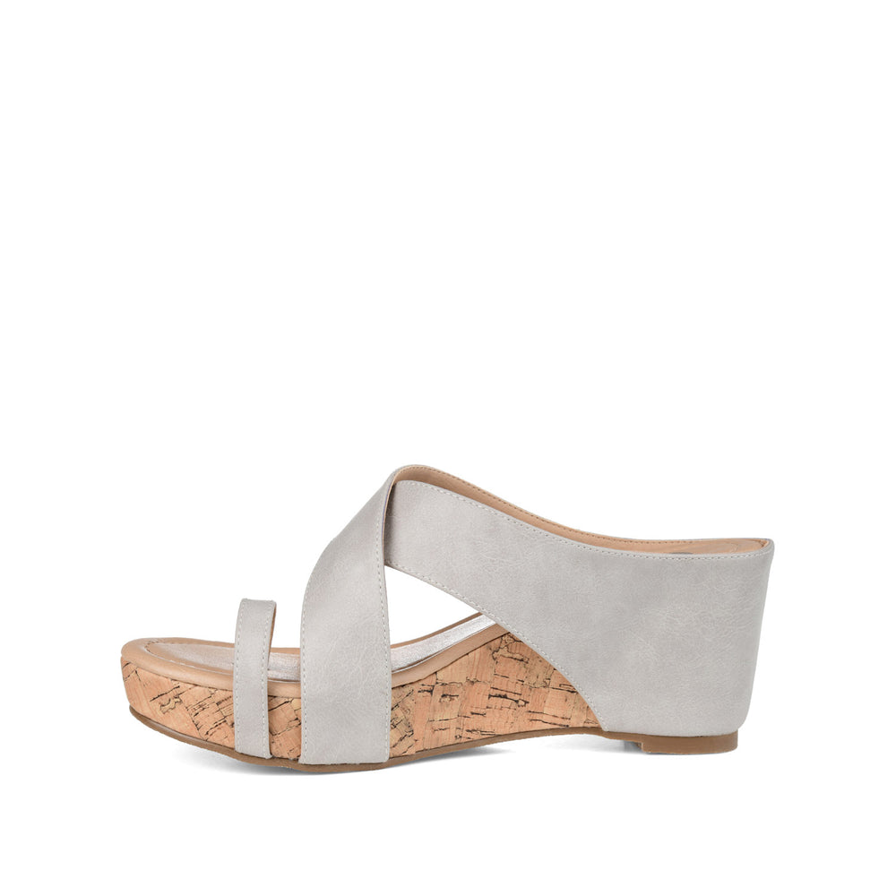 RAYNA WEDGE HEELED SANDAL IN FAUX LEATHER