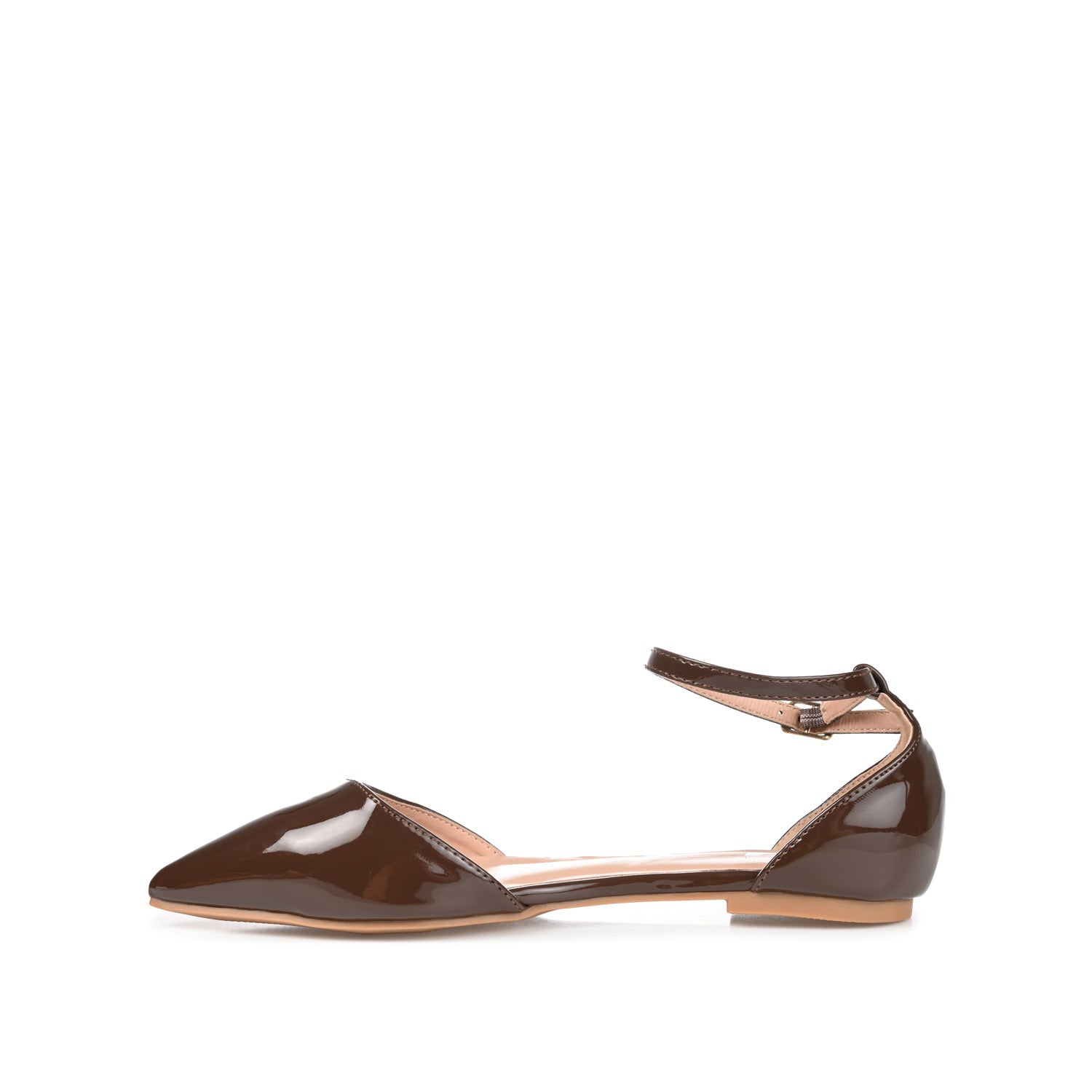 REBA D'ORSAY FLATS IN VEGAN LEATHER - Brown