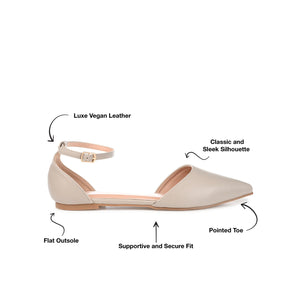 REBA D'ORSAY FLATS IN FAUX LEATHER