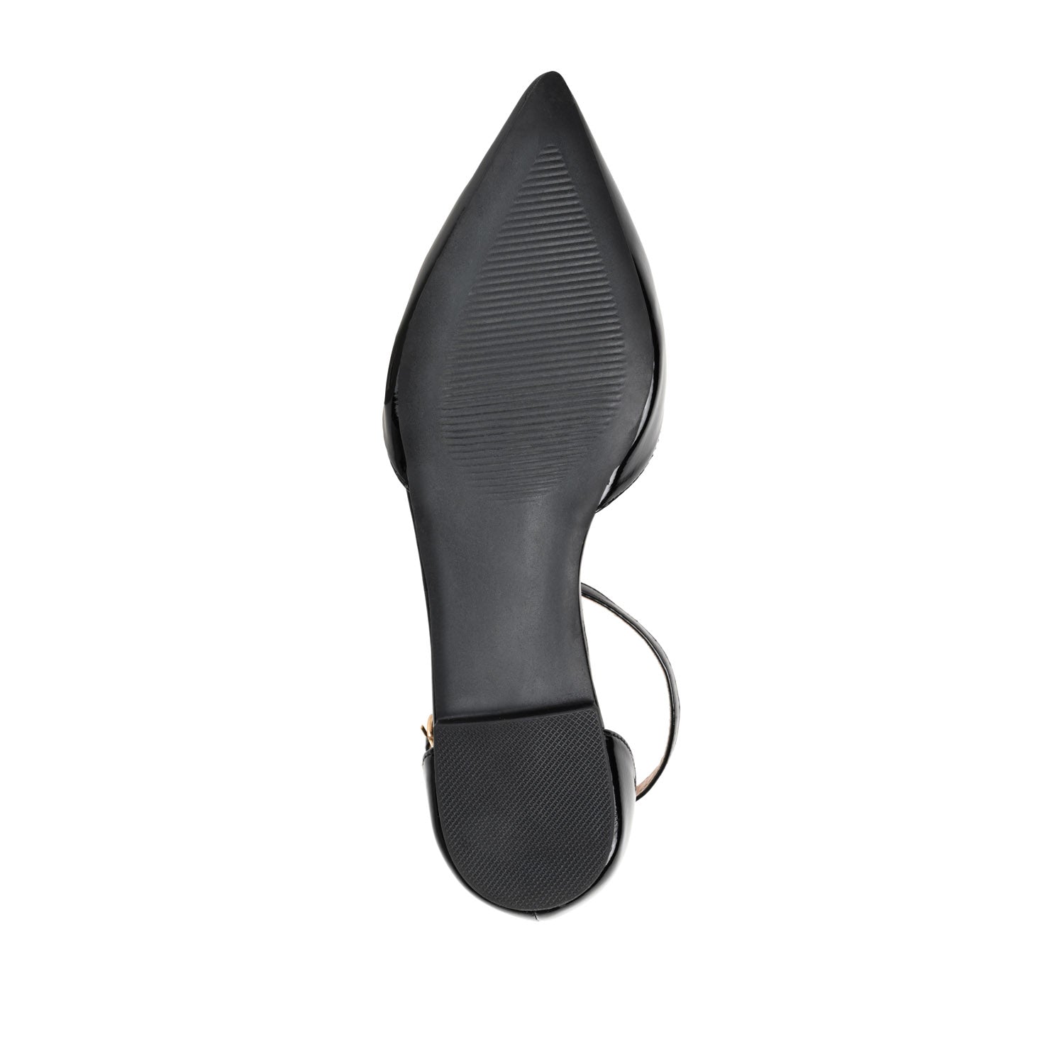 REBA D'ORSAY FLATS IN VEGAN LEATHER - Black