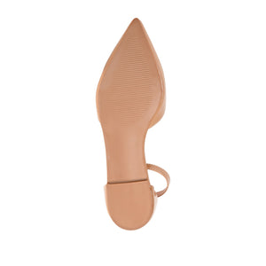 REBA D'ORSAY FLATS IN VEGAN LEATHER - Tan