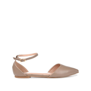 REBA D'ORSAY FLATS IN VEGAN LEATHER - Taupe