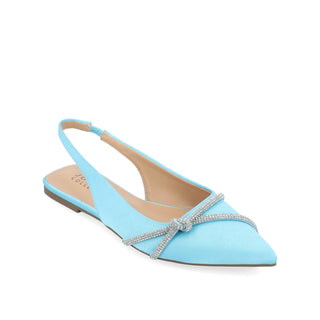 REBBEL FORMAL SLINGBACK FLATS IN SATIN