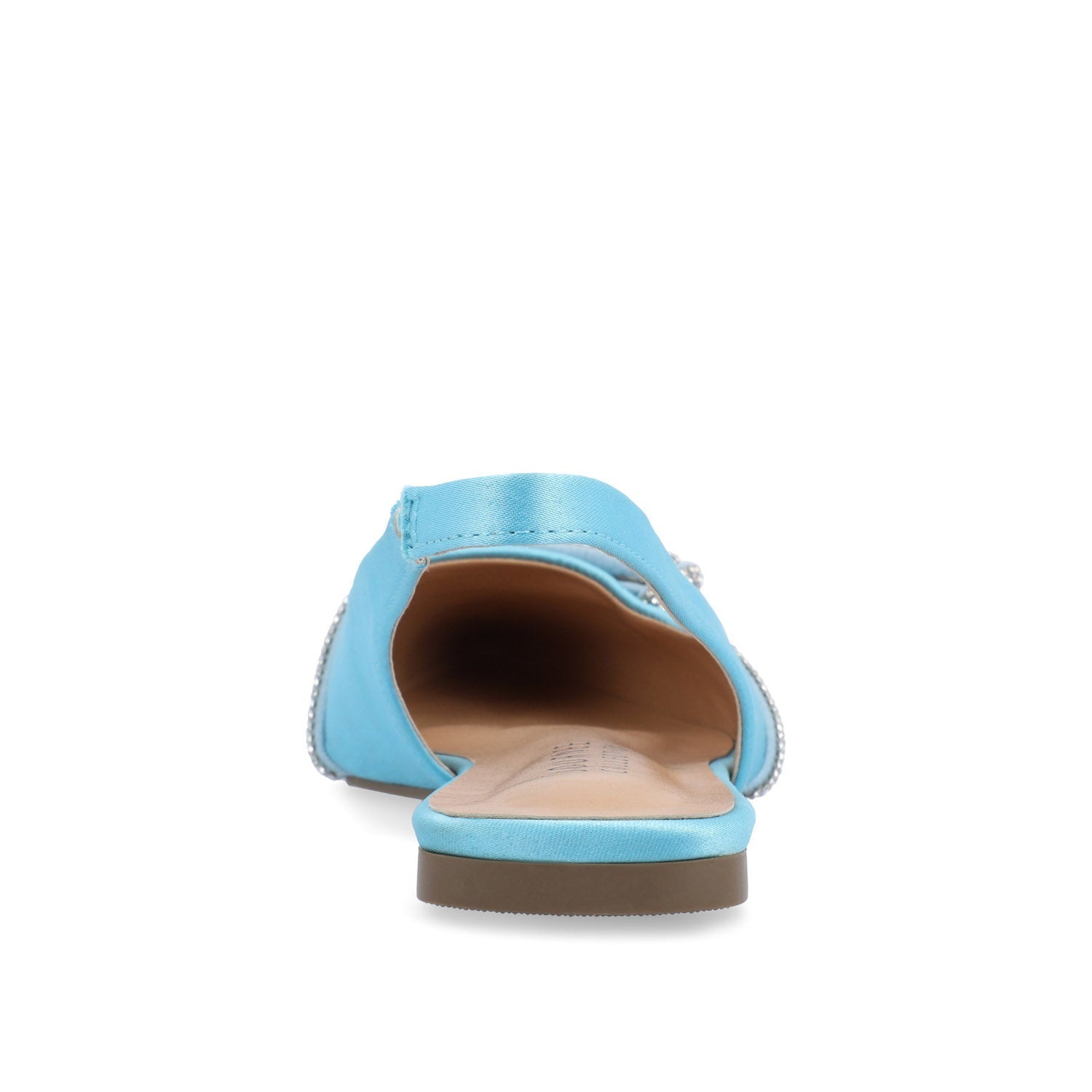 REBBEL FORMAL SLINGBACK FLATS IN SATIN - Blue