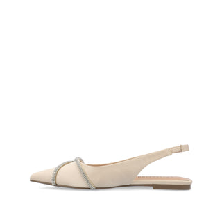 REBBEL FORMAL SLINGBACK FLATS IN SATIN