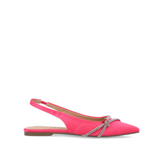 REBBEL FORMAL SLINGBACK FLATS IN SATIN