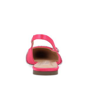 REBBEL FORMAL SLINGBACK FLATS IN SATIN - Pink