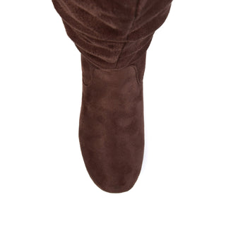 REBECCA KNEE HIGH BOOTS IN FAUX SUEDE