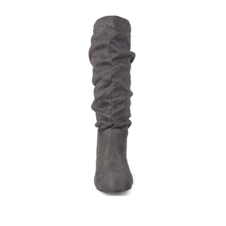 REBECCA KNEE HIGH BOOTS IN FAUX SUEDE