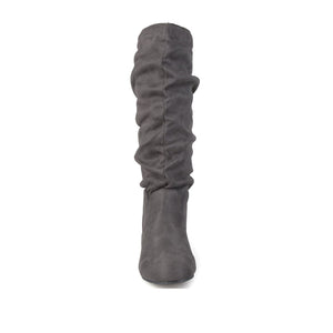 REBECCA KNEE HIGH BOOTS IN WIDE CALF - Grey