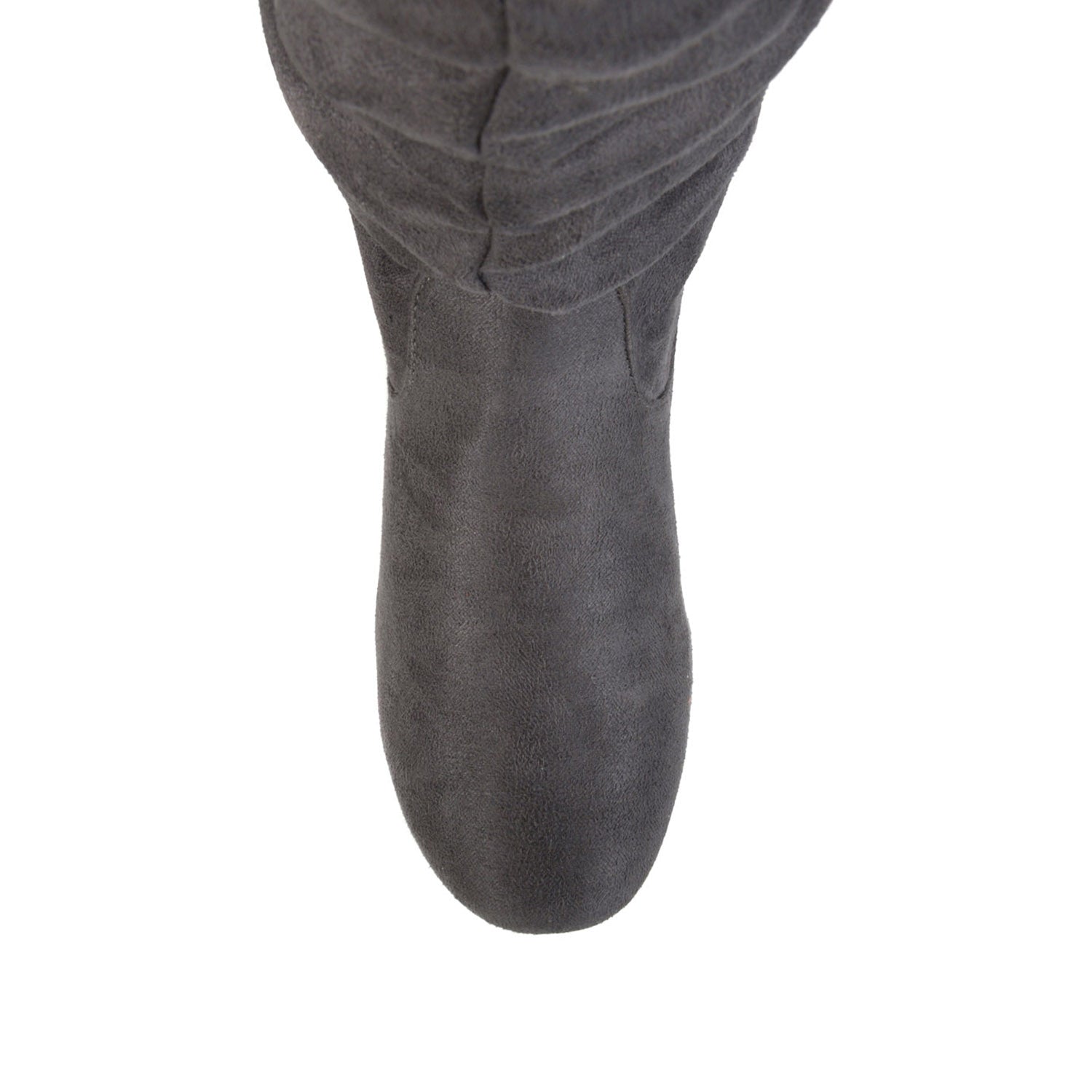 REBECCA KNEE HIGH BOOTS IN FAUX SUEDE - Grey