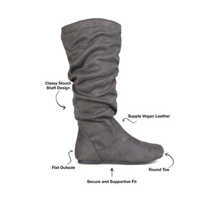 REBECCA KNEE HIGH BOOTS IN FAUX SUEDE