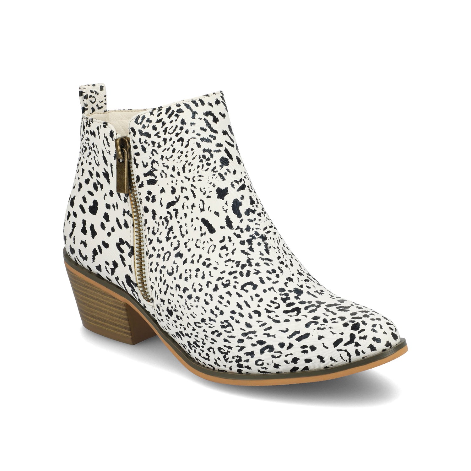 REBEL ZIP-UP BOOTIES IN VEGAN LEATHER - Animal