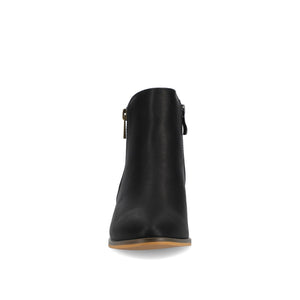 REBEL ZIP-UP BOOTIES IN VEGAN LEATHER - Black