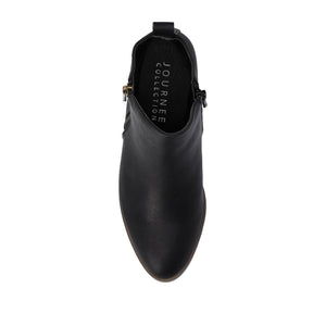 REBEL ZIP-UP BOOTIES IN VEGAN LEATHER - Black