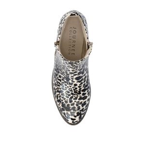 REBEL ZIP-UP BOOTIES IN VEGAN LEATHER - Leopard