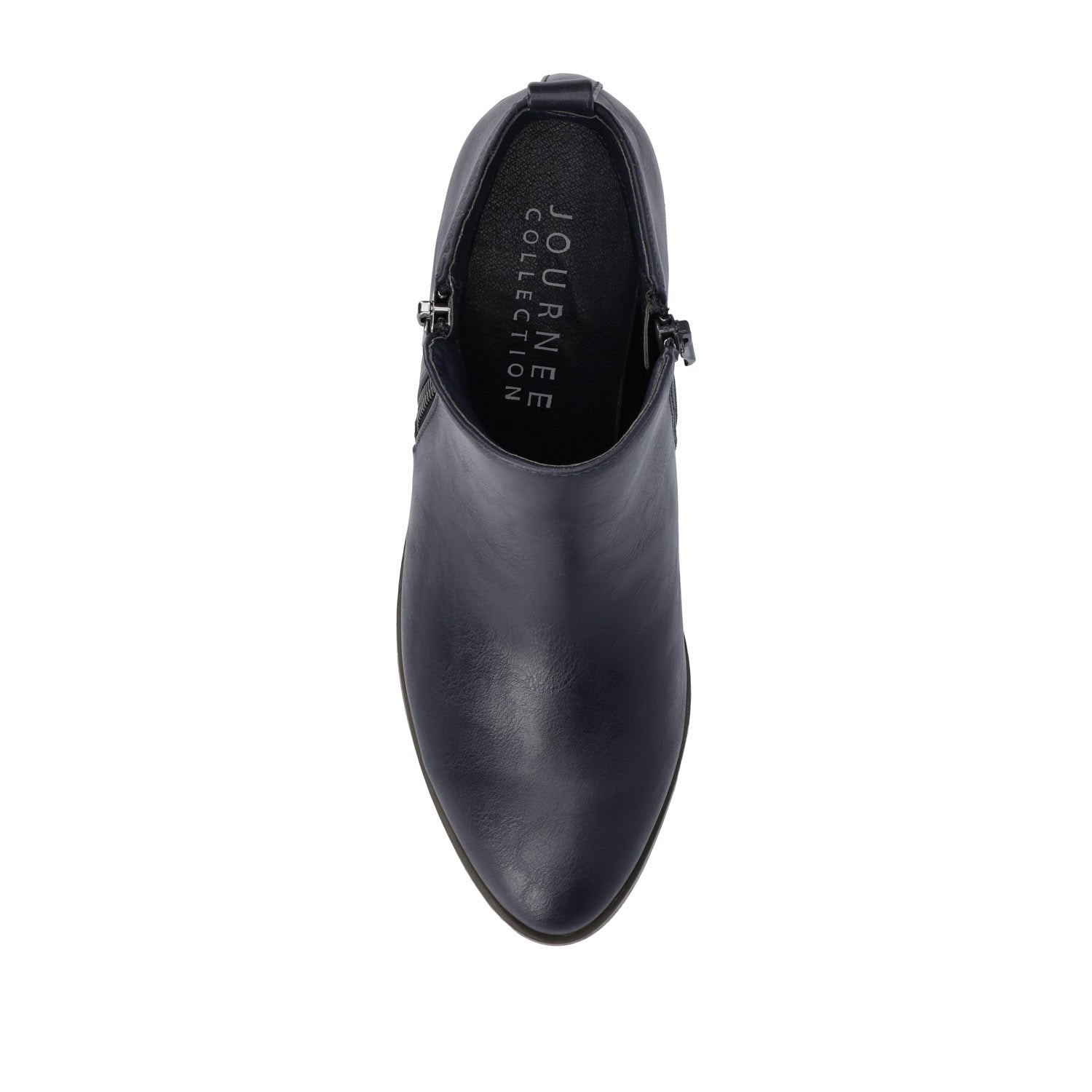 REBEL ZIP-UP BOOTIES IN VEGAN LEATHER - Navy Nubuck