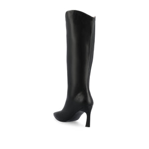 REHELA VEGAN LEATHER KNEE HIGH BOOTS IN WIDE - Black Patent