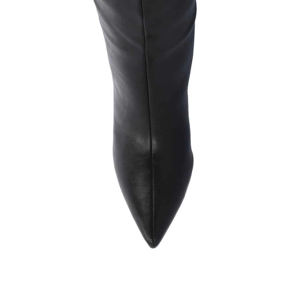 REHELA KNEE HIGH BOOTS IN FAUX LEATHER