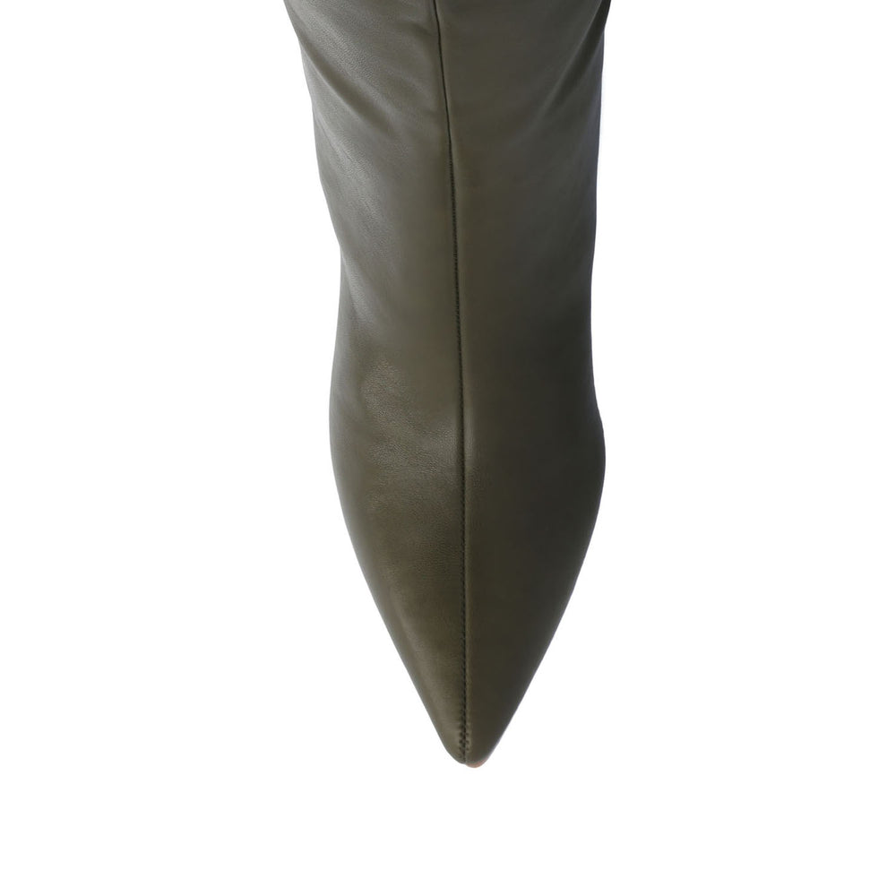 REHELA KNEE HIGH BOOTS IN FAUX LEATHER