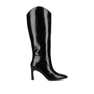 REHELA BOOTS IN EXTRA WIDE CALF - Black Patent