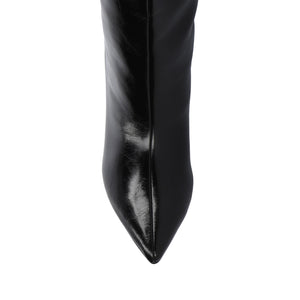 REHELA BOOTS IN EXTRA WIDE CALF - Black Patent