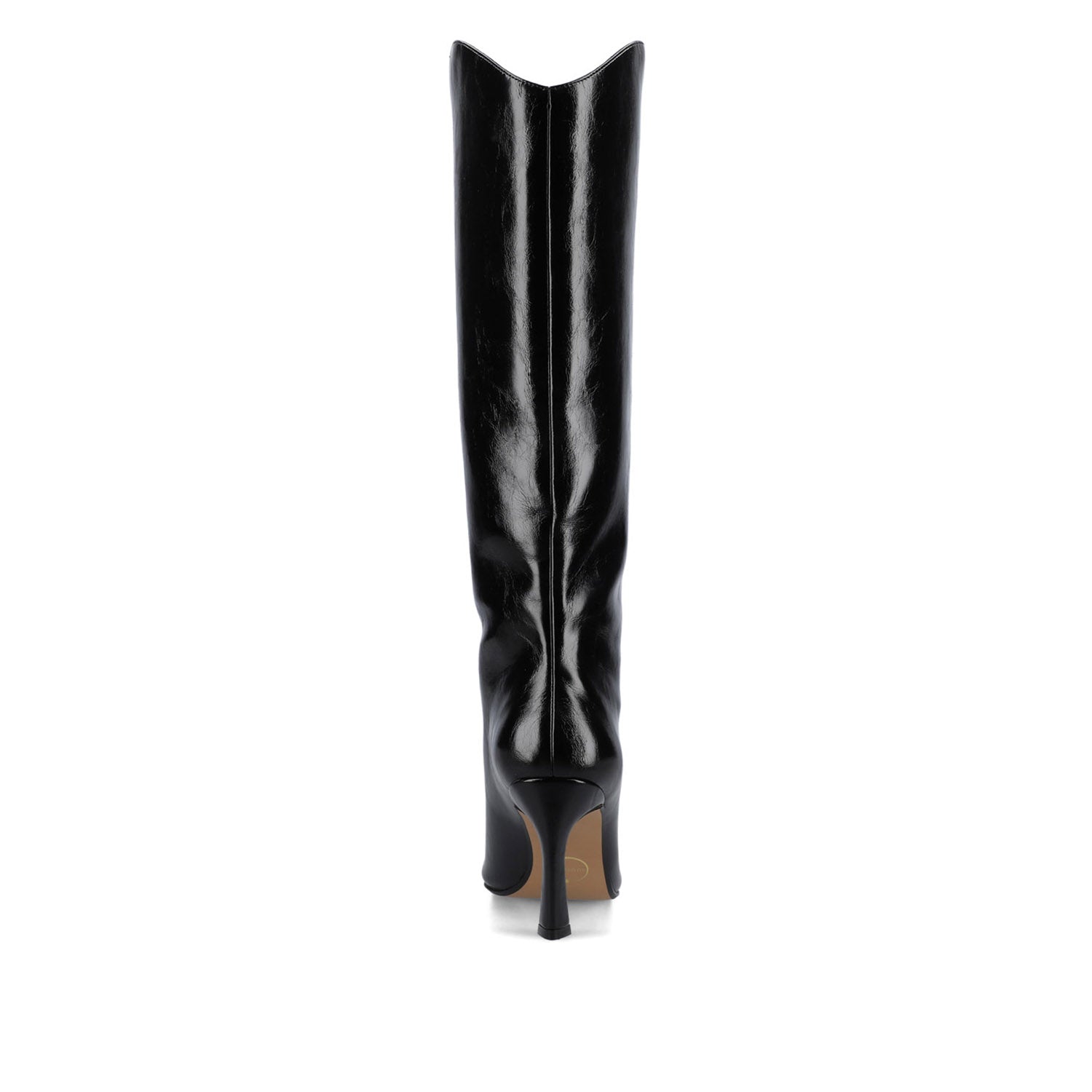 REHELA VEGAN LEATHER KNEE HIGH BOOTS IN WIDE - Black Patent