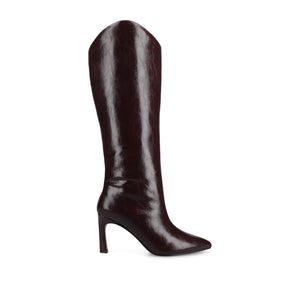 REHELA KNEE HIGH BOOTS IN FAUX LEATHER