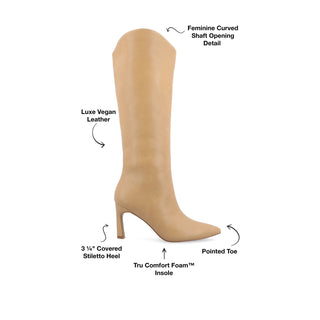 REHELA KNEE HIGH BOOTS IN WIDE CALF