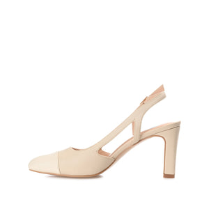 REIGNN BLOCK HEEL PUMPS IN WIDE - Taupe