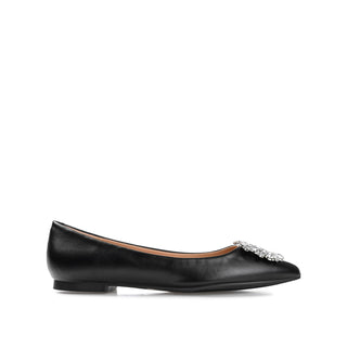 RENZO DRESSY BALLET FLATS IN FAUX LEATHER