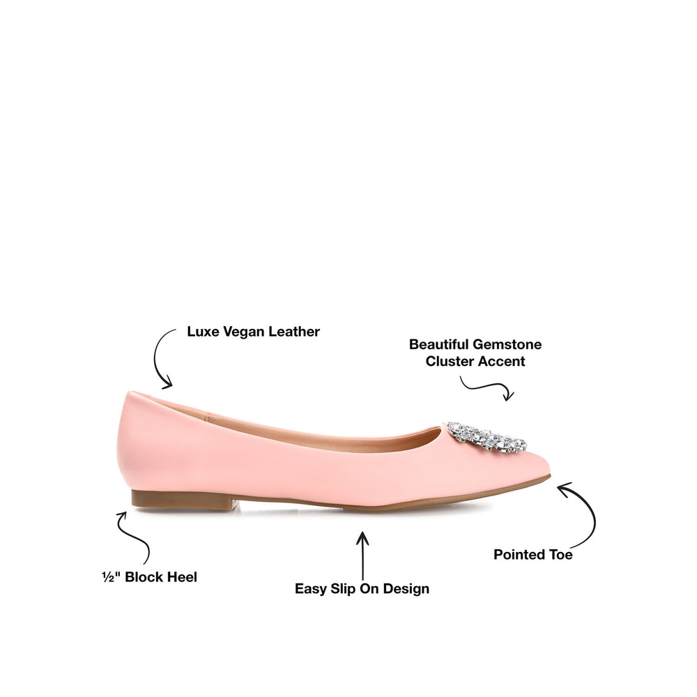 RENZO DRESSY BALLET FLATS IN WIDE