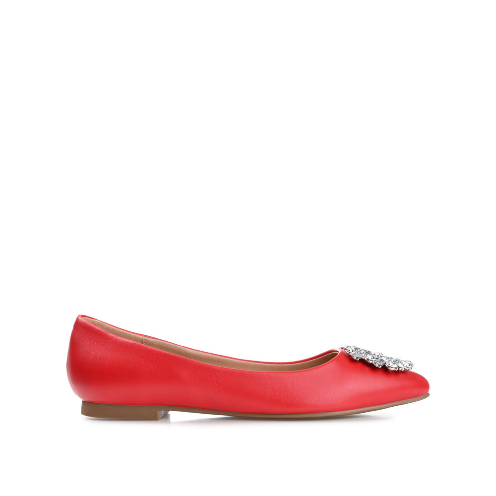 RENZO DRESSY BALLET FLATS IN WIDE